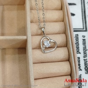 آویز ژوپینگ دخترانه رنگ نقره ای کد GNB162338W