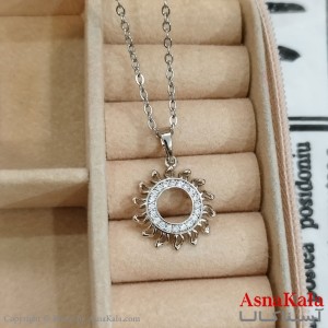 آویز ژوپینگ دخترانه رنگ نقره ای کد GNB162339W