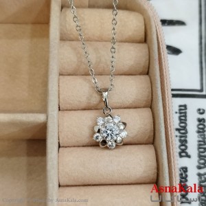 آویز ژوپینگ دخترانه رنگ نقره ای کد GNB162340W