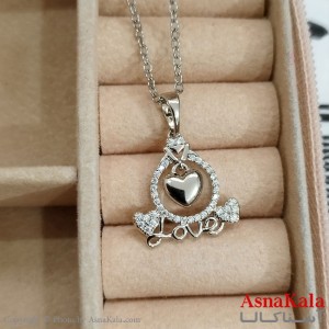 آویز ژوپینگ دخترانه رنگ نقره ای کد GNB162343W