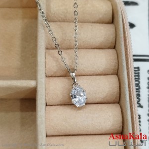 آویز ژوپینگ دخترانه رنگ نقره ای کد GNB162346W