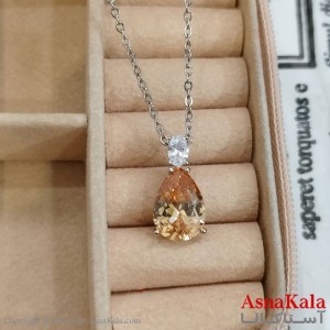 آویز ژوپینگ دخترانه رنگ نقره ای کد GNB162347W