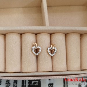 نیم ست زنانه ژوپینگ شامل گوشواره و گردنبند رنگ طلایی کد NIM141075W