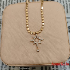 گردنبند ژوپینگ دخترانه رنگ طلایی کد GNB162352W