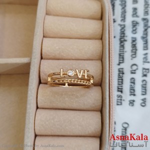 انگشتر زنانه ژوپینگ  مدل عشق طلایی کد ANG191138W