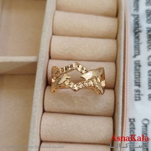 انگشتر زنانه ژوپینگ طلایی مشابه طلا کد ANG191139W