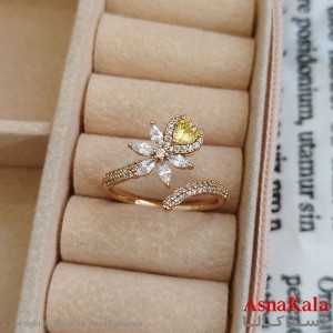 انگشتر زنانه ژوپینگ طلایی مشابه طلا کد ANG191142W