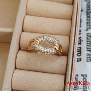 انگشتر زنانه ژوپینگ طلایی مشابه طلا کد ANG191143W