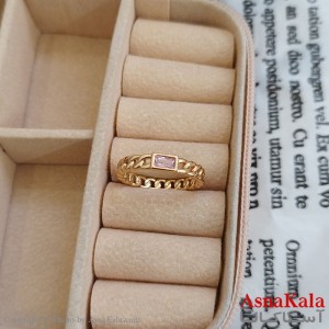 انگشتر زنانه ژوپینگ طلایی مشابه طلا کد ANG191148W