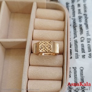 انگشتر زنانه ژوپینگ طلایی مشابه طلا کد ANG191149W
