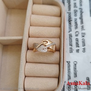 انگشتر زنانه ژوپینگ طلایی مشابه طلا کد ANG191157W