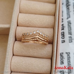 انگشتر زنانه ژوپینگ طلایی مشابه طلا کد ANG191158W