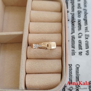 انگشتر زنانه ژوپینگ طلایی مشابه طلا کد ANG191162W