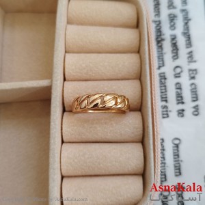 انگشتر زنانه ژوپینگ طلایی مشابه طلا کد ANG191167W