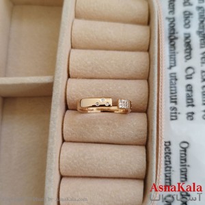 انگشتر زنانه ژوپینگ طلایی مشابه طلا کد ANG191169W
