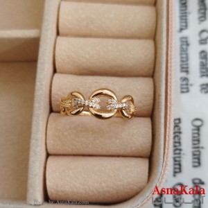 انگشتر زنانه ژوپینگ طلایی مشابه طلا کد ANG191170W