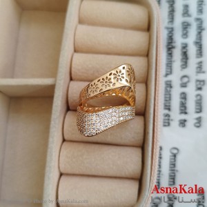 انگشتر زنانه ژوپینگ طلایی مشابه طلا کد ANG191174W