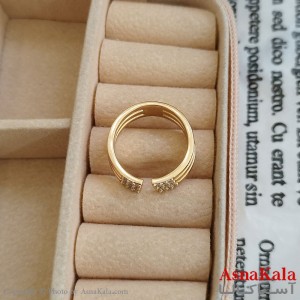 انگشتر زنانه ژوپینگ طلایی