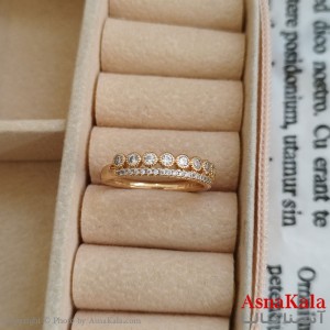 انگشتر زنانه ژوپینگ طلایی مشابه طلا کد ANG191177W
