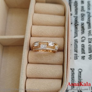 انگشتر زنانه ژوپینگ طلایی مشابه طلا کد ANG191178W