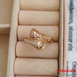 انگشتر زنانه ژوپینگ طلایی مشابه طلا کد ANG191179W