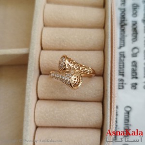 انگشتر زنانه ژوپینگ طلایی