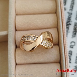 انگشتر زنانه ژوپینگ طلایی مشابه طلا کد ANG191180W