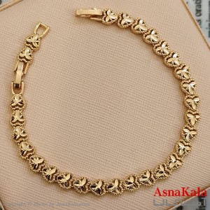 دستبند ژوپینگ طلایی کد DSB181574W