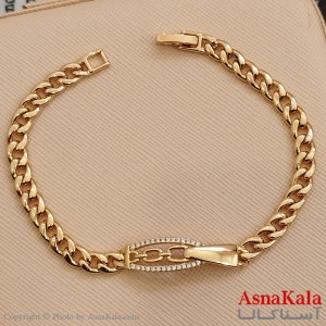 دستبند ژوپینگ طلایی کد DSB181580W