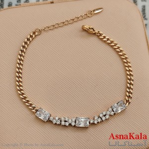 دستبند ژوپینگ طلایی کد DSB181586W