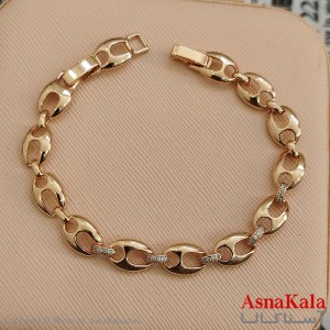 دستبند ژوپینگ طلایی کد DSB181590W