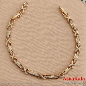 دستبند ژوپینگ طلایی کد DSB181593W