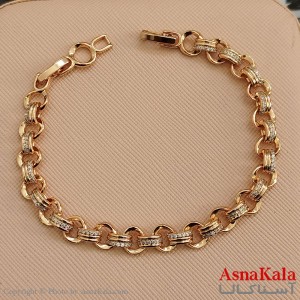 دستبند ژوپینگ طلایی کد DSB181594W