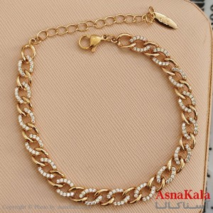 دستبند شوپینگ طلایی کد DSB181597W