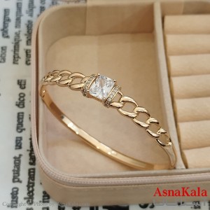 بنگل شوپینگ نگیندار طلایی کد DSB181604W