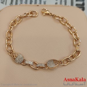 دستبند شوپینگ طلایی کد DSB181627W