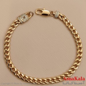 دستبند شوپینگ نگیندار طلایی کد DSB181631W