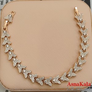 دستبند شوپینگ نگیندار طلایی کد DSB181637W