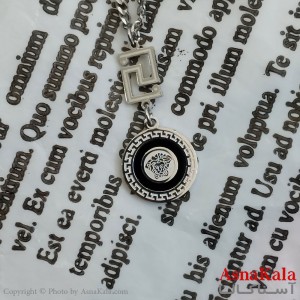 گردنبند نقره ای ورساچه دخترانه 60 سانتی متر استیل کد GNB162355W