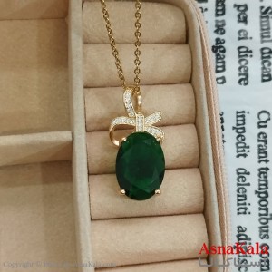 نیم ست زنانه مدرن نگین سبز