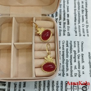 نیم ست زنانه شامل گردنبند و گوشواره  مدل بیضی