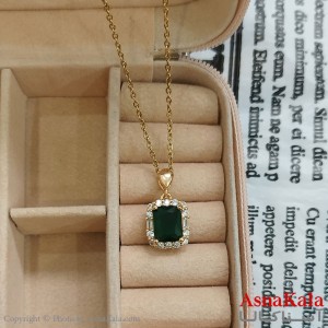 نیم ست زنانه  مدرن نگین سبز