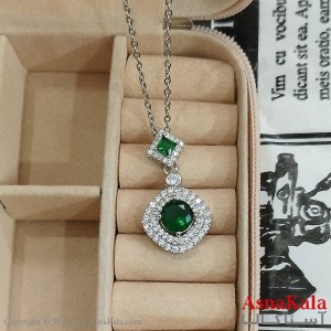 گردنبند زنانه نگین سبز