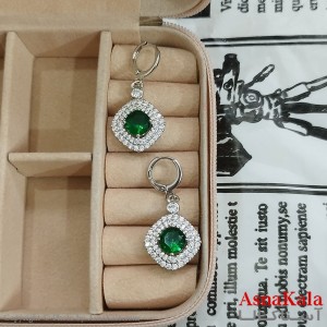 گوشواره زنانه نگین سبز