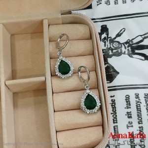 گوشواره زنانه  نگین سبز