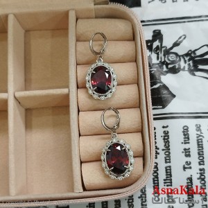 گوشواره نگین قرمز