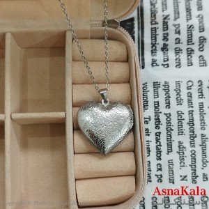 گردنبند استیل زنانه قلب بازشو کد GNB162366W