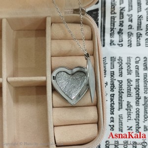 گردنبند استیل زنانه قلب بازشو