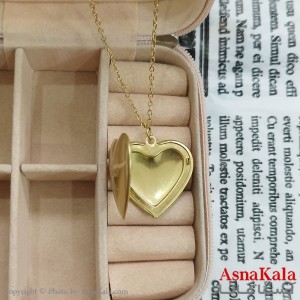 گردنبند استیل زنانه قلب بازشو