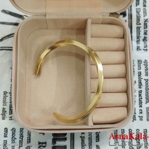 بنگل پیچ برنجی رنگ طلایی کد DSB181643W